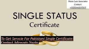 Get Law Services For Know The Doctrine of Unmarried Certificate in Pakistan by Lawyer